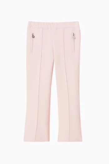 بنطال بشعار الماركة مزيج قطن