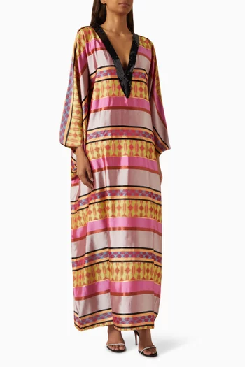 Embellished V-neck Kaftan
