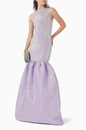 فستان مطرز بالترتر