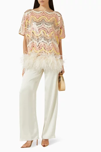 Straight-leg Pants in Viscose