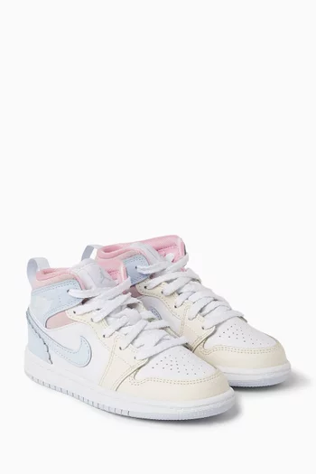 Air Jordan 1 Mid Sneakers in Leather