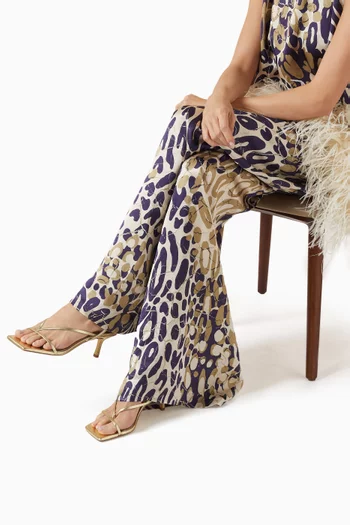 Avi 65 Sandals in Metallic Leather