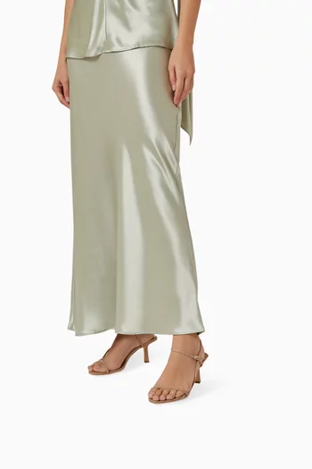 صندل كابريس بكعب 70 مم جلد