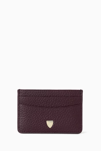 Slim Card Case in Pebbled Leather