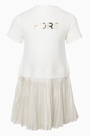 Pleated T-shirt Dress