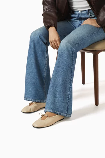 حذاء باليرينا روزاليند بكعب مسطح جلد