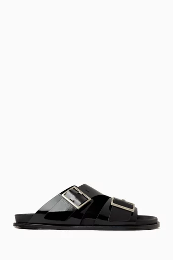 Alba Slides in Leather