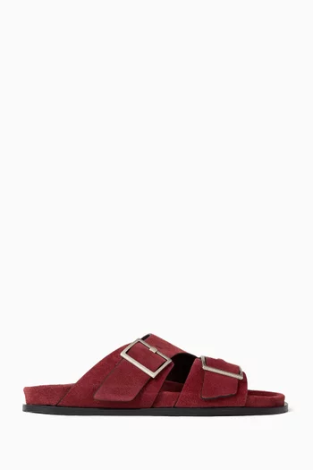 Alba Sandals in Suede Leather
