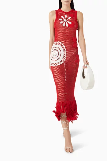 Azra Maxi Dress in Crochet
