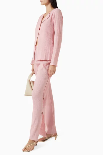 بنطال ملايكا بتصميم مجعد قطن