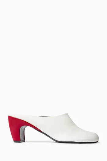 Round-toe 65 Mules in Leather