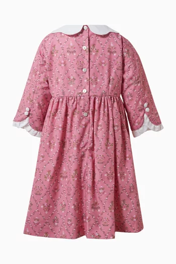 فستان بروفينزا بنقشة زهور قطن