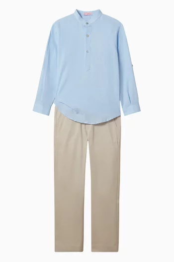 قميص جازمين قطن وكتان