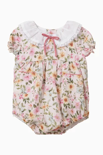 Izara Floral-print Romper in Cotton