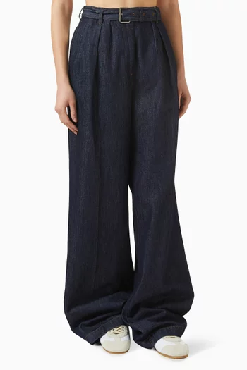 Belted Pants in Denim