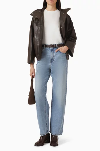 تي شيرت بقصة فضفاضة حرير وقطن