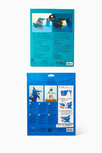 طقم قناع بتصميم قرش ومصباح ليلي ديناصور 