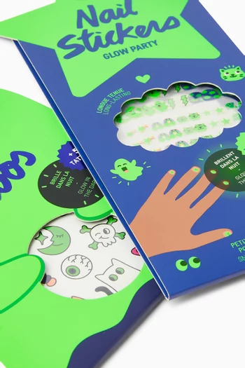 Ghost Tattoo & Glow Party Nail Stickers Set