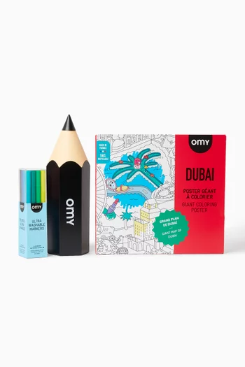 Dubai Colouring Poster & Magic Markers Set