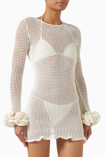 Peony Mini Dress in Crochet