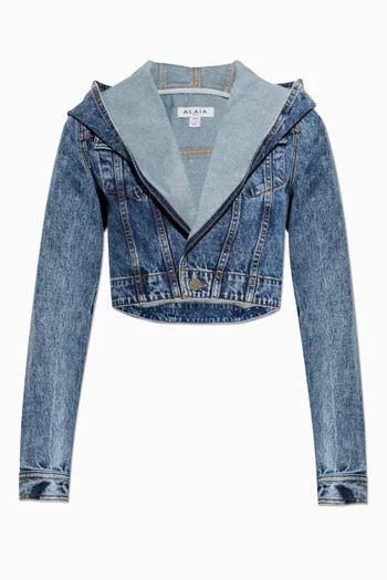 Hooded Jacket in Denim