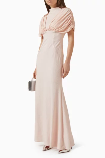 Fishtail Drape Gown