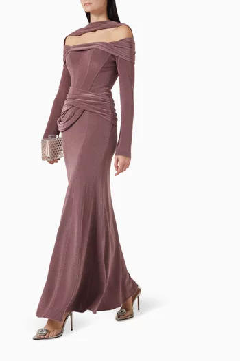 Off-shoulder Fishtail Gown