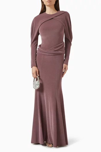 فستان سهرة بدرابيه وقصة ذيل السمكة