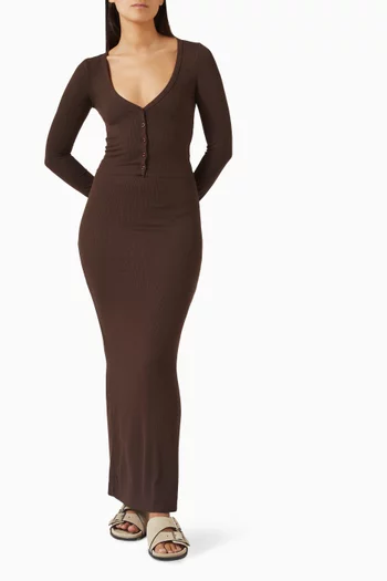 Crop Cardigan in Cotton Blend