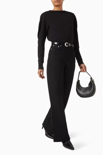 بلوزة بأكمام بتصميم دائري