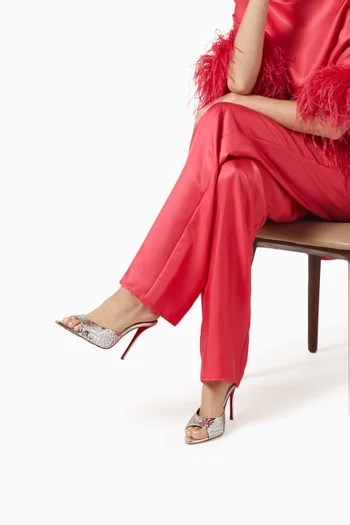 حذاء ميس زي كاروبا مفتوح من الخلف بكعب 100 مم جلد لامع