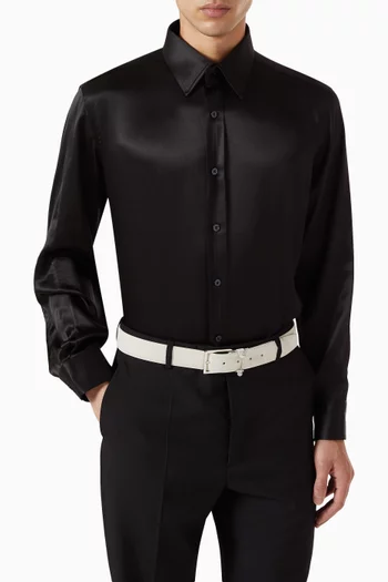 حزام شامبليس جلد لامع