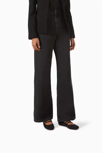 حذاء ماري جين بإبزيمين وكعب مسطح منسوج