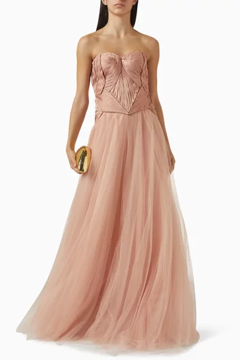 Lucasta Ball Gown in Lurex Georgette