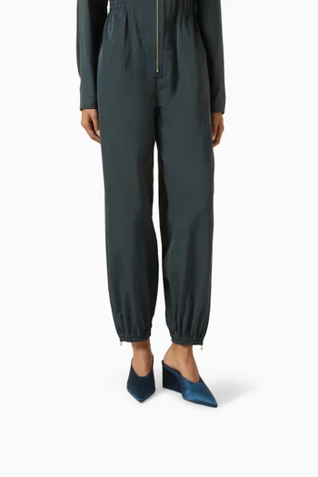 Wedge Mules in Satin