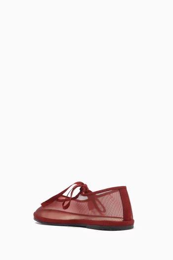 Bebe Friulane Ballerinas in Mesh