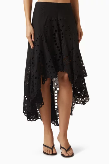 Finn Broderie Anglaise Skirt in Cotton Blend