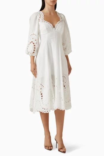 Corbin Broderie Anglaise Dress in Cotton Blend