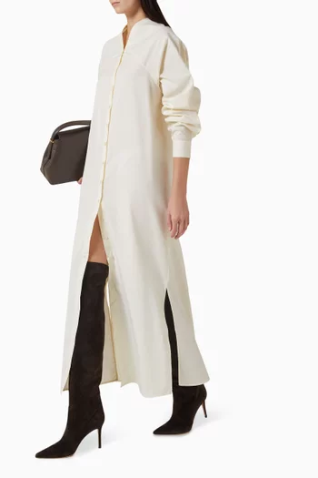 فستان كورنيليا بنمط قميص وفتحة