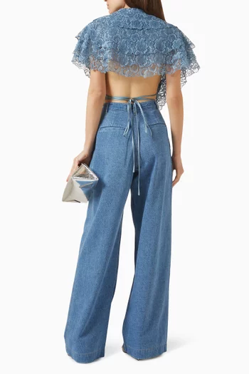 بلوزة سيسيليا بظهر مكشوف دانتيل