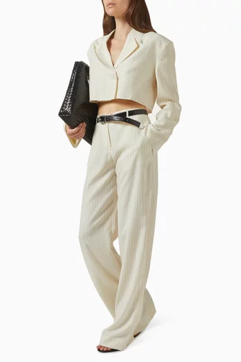 بنطال لورا بنقشة مخططة