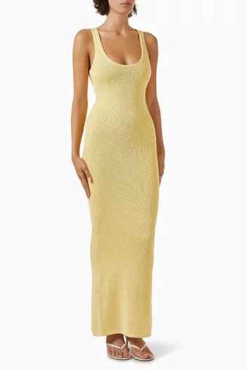 open lace back dress White Halter Maxi Dress | Backless Plunge V-Neck Formal Gown | High Slit  Evening & Wedding Guest Dress | Summer Resort Wear main image 0