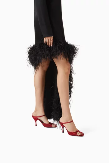 حذاء هيدن جيم مفتوح من الخلف بكعب 95 مم ستان