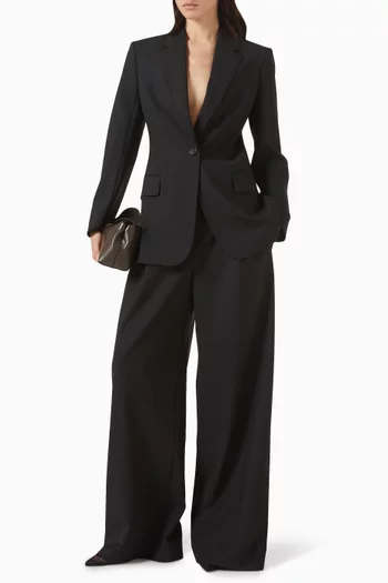 Single-breasted Blazer in Wool Blend