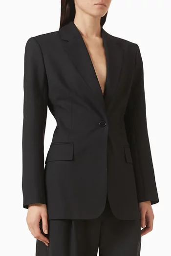 Single-breasted Blazer in Wool Blend