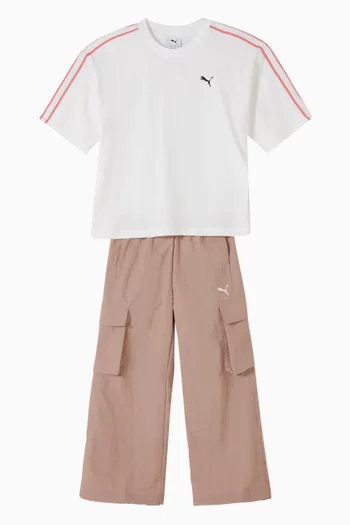 بنطال T7 بتصميم كارغو فضفاض