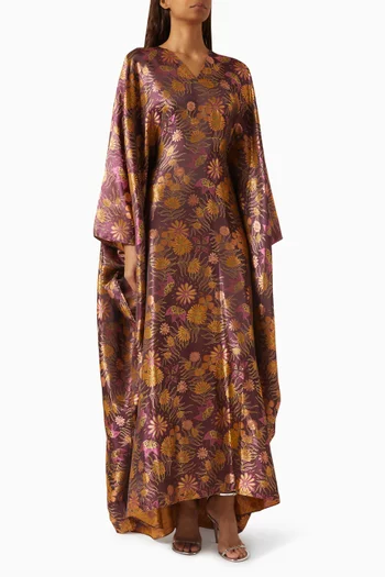 V-neck Dress in Jacquard