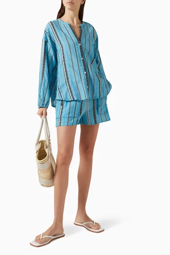 قميص زكار بنقشة مخططة