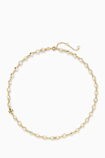 Double-T Bead Necklace