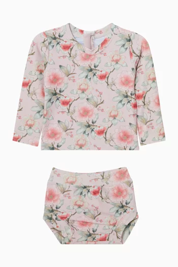 Petal Floral-print Bikini Set